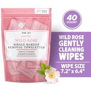 Pink Sky Soothe Wild Rose Single Makeup Removal Towelettes